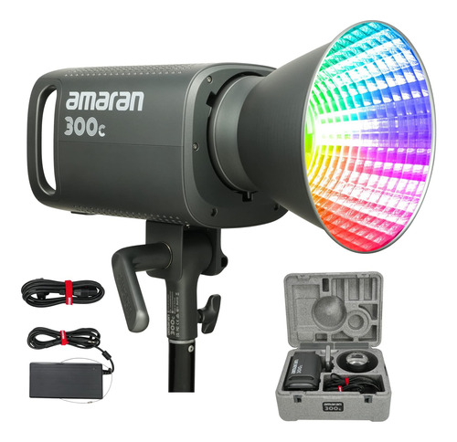 Aputure Amaran 300c Rgbww 300w Cob Luz De Video Bowen Mount.