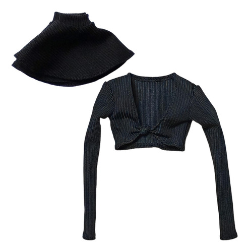 Falda Para Mujer A Escala 1:6, Vestido Informal Retro Negro