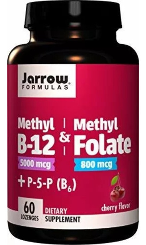 Jarrow Formulas Mehtyl B12 & Folate Apoyo Celulas Cerebrales