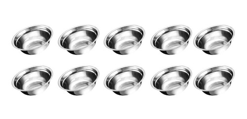 Conjunto Bacias Bowls Alto Brilho Inox 10 Peças De 19cm