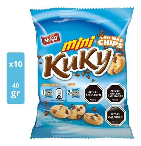 Galletas Mini Kuky 40gr Pack X10 - Galletas Para Colaciones