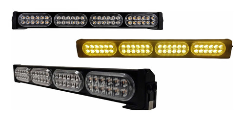 Torreta Led Tipo Barra Color Ámbar 12/24v 14 Funciones