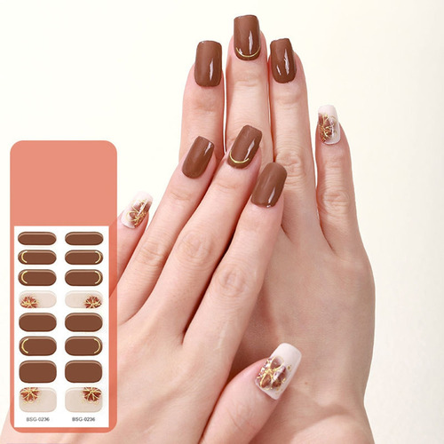 (bsg251) Pegatinas De Esmalte De Uñas De Gel Curado Con Dise