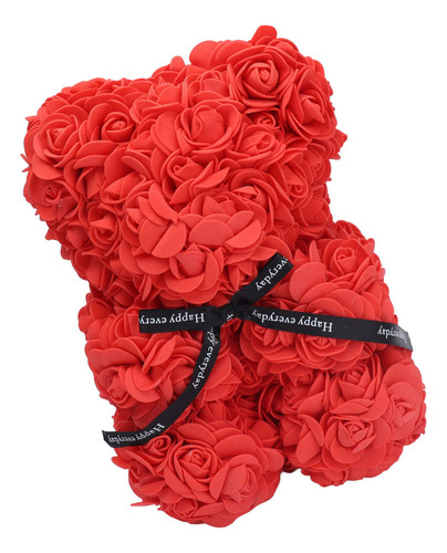 Oso De Flores De 21 Cm, Oso Romántico En Forma De Rosa Roja