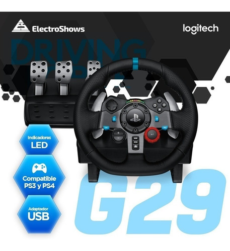 Imagen 3 de 10 de Volante Logitech G29 Gamer + Pedalera + Palanca Ps3 Ps4 Pc