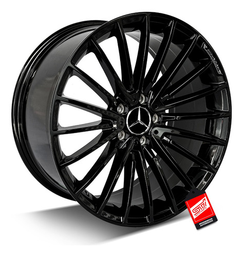 Par Roda Taluda Mercedes Aro 19x9.5 5x112 Preto Brilante