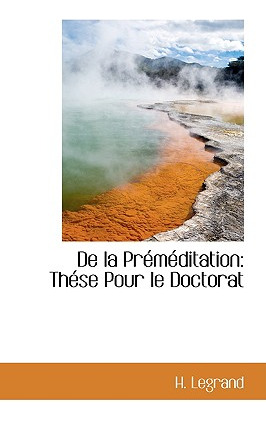 Libro De La Pr M Ditation: Th Se Pour Le Doctorat - Legra...