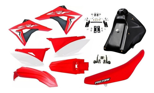 Kit Plastico Crf 230 2019 Completo Adaptável Xr 200 Tornado 