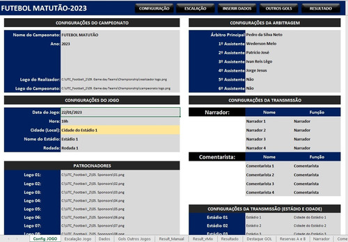 Pacote Utc - Futebol 2.0 Para vmix