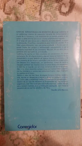 Jorge Ledesma. Cartas Espantosas A Mi Maestro. Corregidor (Usado)