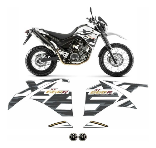 Kit Adesivos Compatível Yamaha Xt 660r 2015 Branca