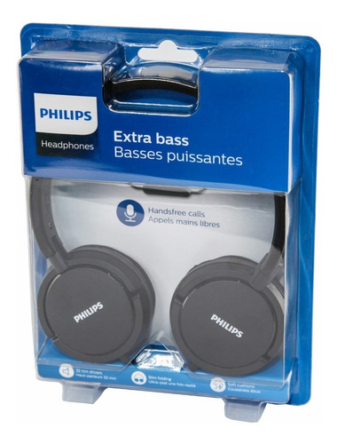 Auricular Philips On Ear Extra Bass Plegable 32mm 40mw Htec