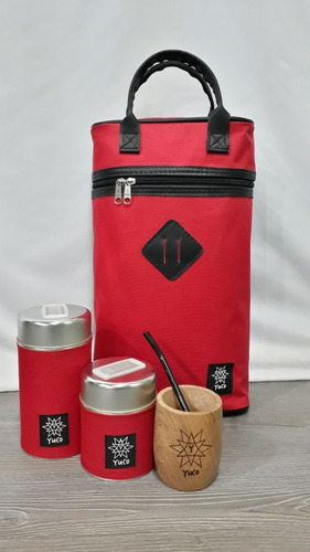 Imagen 7 de 9 de Equipo De Mate Set Matero | Bolso + Mate +yerbera +azucarera
