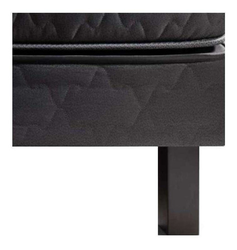 Imagen 3 de 5 de Sommier Europea Rosen wave 2 plazas de 190cmx150cm negro y blanco