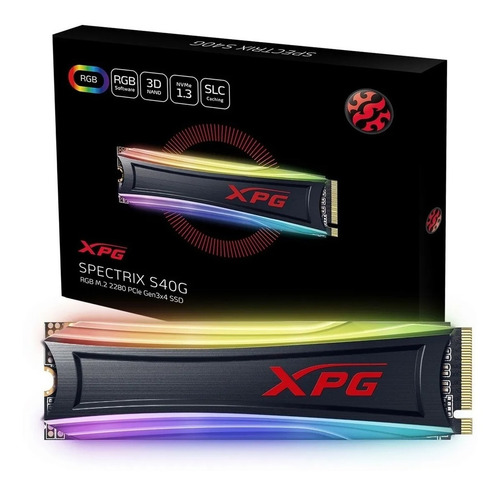 Disco Sólido Interno Xpg Spectrix S40g Ssd Nvme Rgb