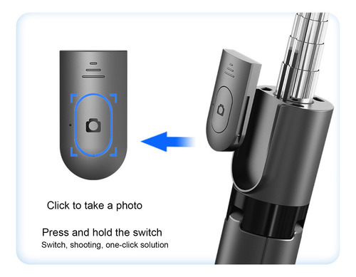 Teléfono Portátil Bluetooth R, Bastón Para Selfies, Acero In