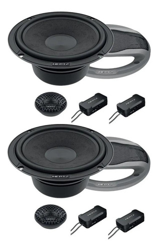 Kit 2 Vias 6 Polegadas Hertz Ck165l Cento Italiano Ck 165 L Cor Preto