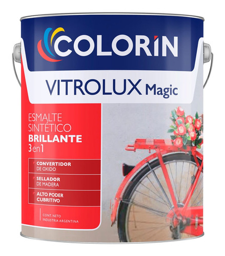Esmalte Sintético 3en1 Colorin Vitrolux Blanco Brillante 4 L