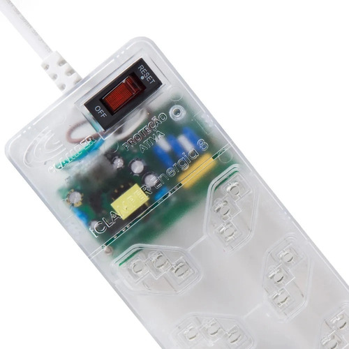 Dps - 8 Tomadas - Clamper Multi Energia - Transparente