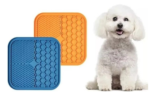 Lick Mat Comedero Lento Perros Gatos Anti Deslizante 15x15