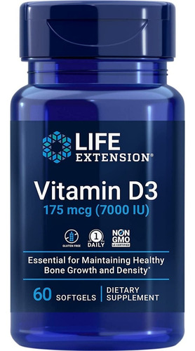 Vitamina D3 60cap Lifeextension - Unidad a $5357