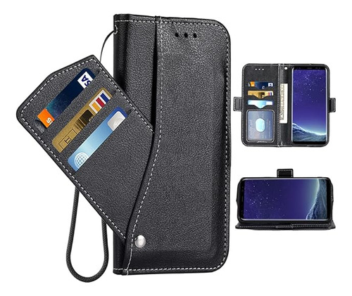 Compatible Con Zte Avid 579 Funda Tipo Cartera Con Correa Pa