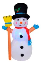 Comprar 1 Inflable Navideño Con Luz Led De Muñeco De Nieve De 1.2mts