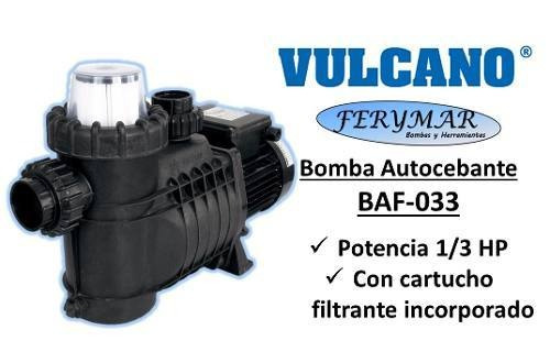Bomba autocebante para pileta Vulcano BAF 033 0.3hp 220V monofásica 200l/min