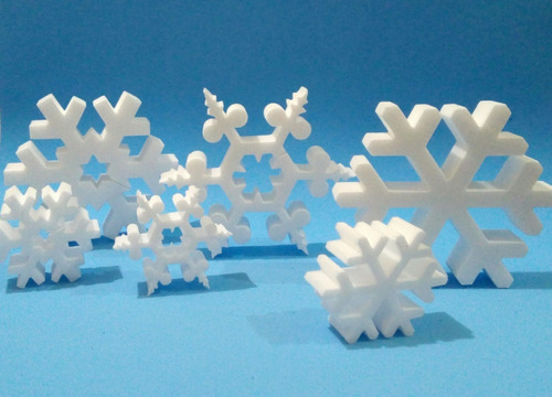 4 Copos De Nieve Estrellas Frozen Polyfan 25 Cm 