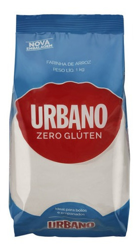 Farinha De Arroz Urbano Zero Glúten 1kg