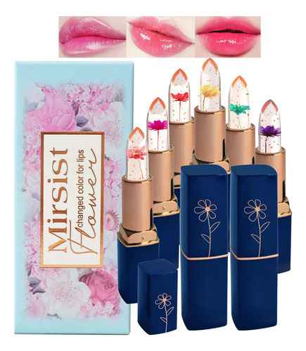 Aseawave 6 Lapices Labiales Que Cambian De Color De Ph, Gela