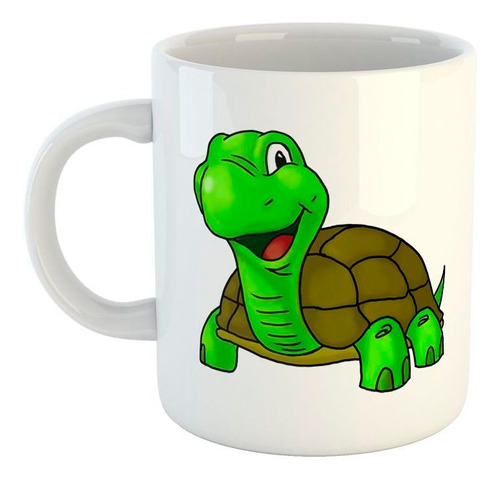 Taza De Ceramica Tortuga Contenta Dibujo Infantil