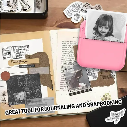 Impresora Térmica Mini Huijutchen Pocket Rosa, Sin Tinta