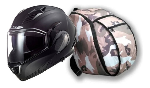 Imagen 2 de 9 de Casco Abatible Para Moto Ls2 Ff900 Valiant Ii Negro Mate