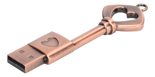 Flash Disk Metal Portátil Retro En Forma De Corazón Descubie