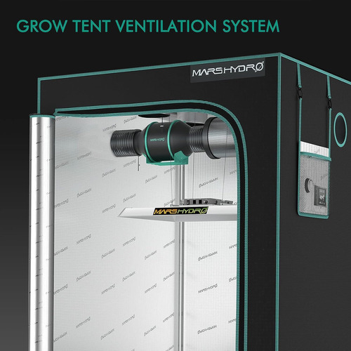 Mars Hydro Ventilador En Línea De 4 Pulgadas Y Filtro, Co...