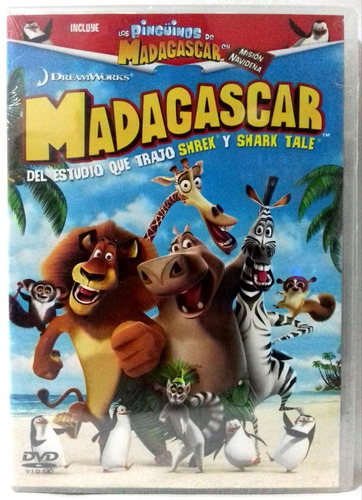 Madagascar 1 + Pinguinos Mision Navideña Dvd Nuevo 
