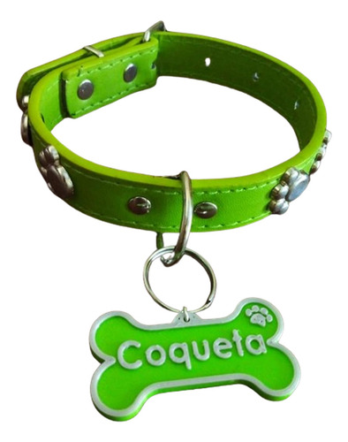 Collar Con Placa Personalizada Para Mascota Para Raza Chica
