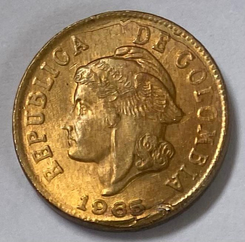 Moneda De 2 Centavos Sin Circular, 1965. Error De Acuñacion