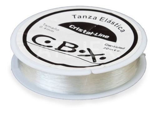 Tanza Elástica Elastizada Nylon Transparente X 30 Metros