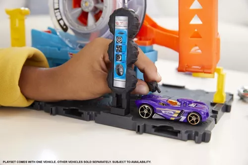 Pista Super Loja De Carros Com Carrinho Hot Wheels Original