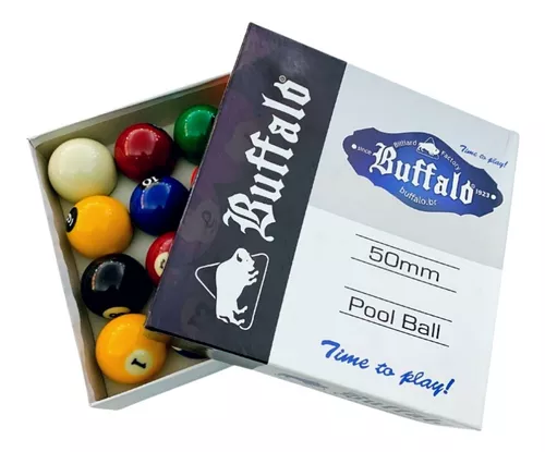 Jogo De Bolas 50mm Lisas Para Sinuca Bilhar Snooker Buffalo