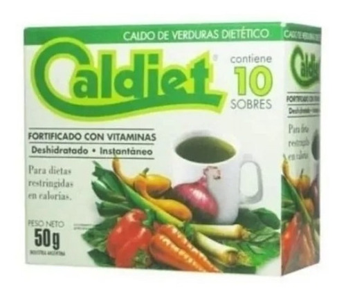 Pack X 12 Caldo De Verduras Con Sal Caldiet X 10 Sobres