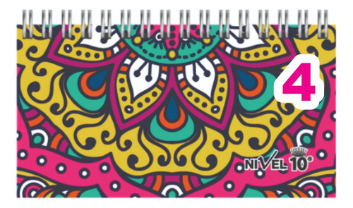 Agenda Pocket Nivel 10 Espiral 9x17cm Mandala, Frase O Lisa 