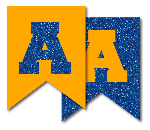 Banderines Azul Y Oro Para Imprimir