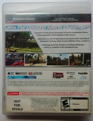Ps3 Move Sports Champions $305 Orig Usado Mikegamesmx (Usado)