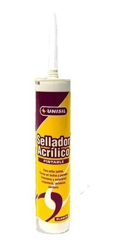 Sellador Acrilico Pintable 420 Grs.25 Unidades Unisil G P