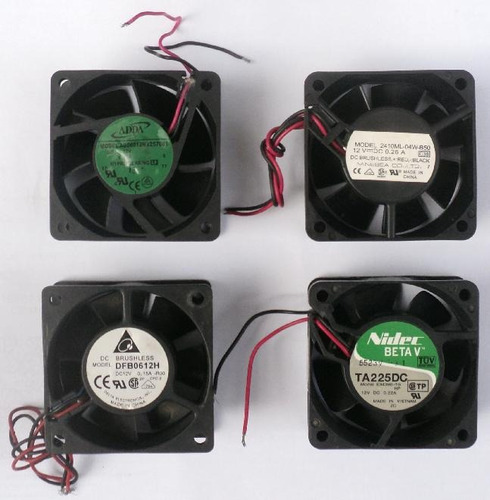 Cooler Ventilador De 6 Cmts 12 Volt Con 2 Cables Sueltos