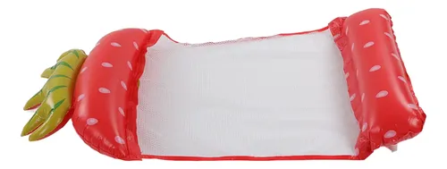 Flotador Inflable De Fresa Para Piscina, Hamaca Acuática Multifuncional, Raft De Natación Con Diseño De Fresa, Ideal Para Playa Y Verano
