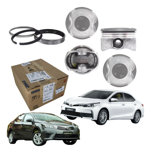 Pistão Com Anéis Std Toyota Corolla 1.8 16v Flex 2014 A 2022